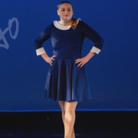 Weissman Dance Costume Take Me To Church Size Adult Large (AL) Blue Dress - Picture 6 of 6